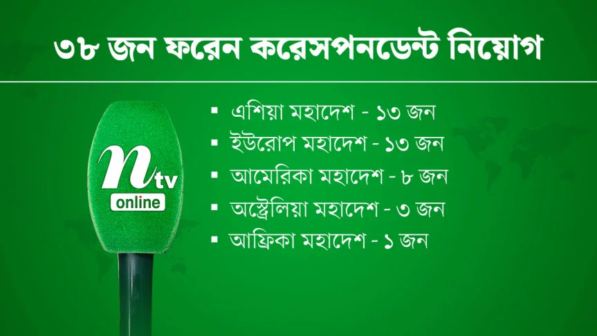 বিশ্বের ৩৮ শহরে ‘অনলাইন করেসপনডেন্ট’ নিয়োগ দেবে এনটিভি